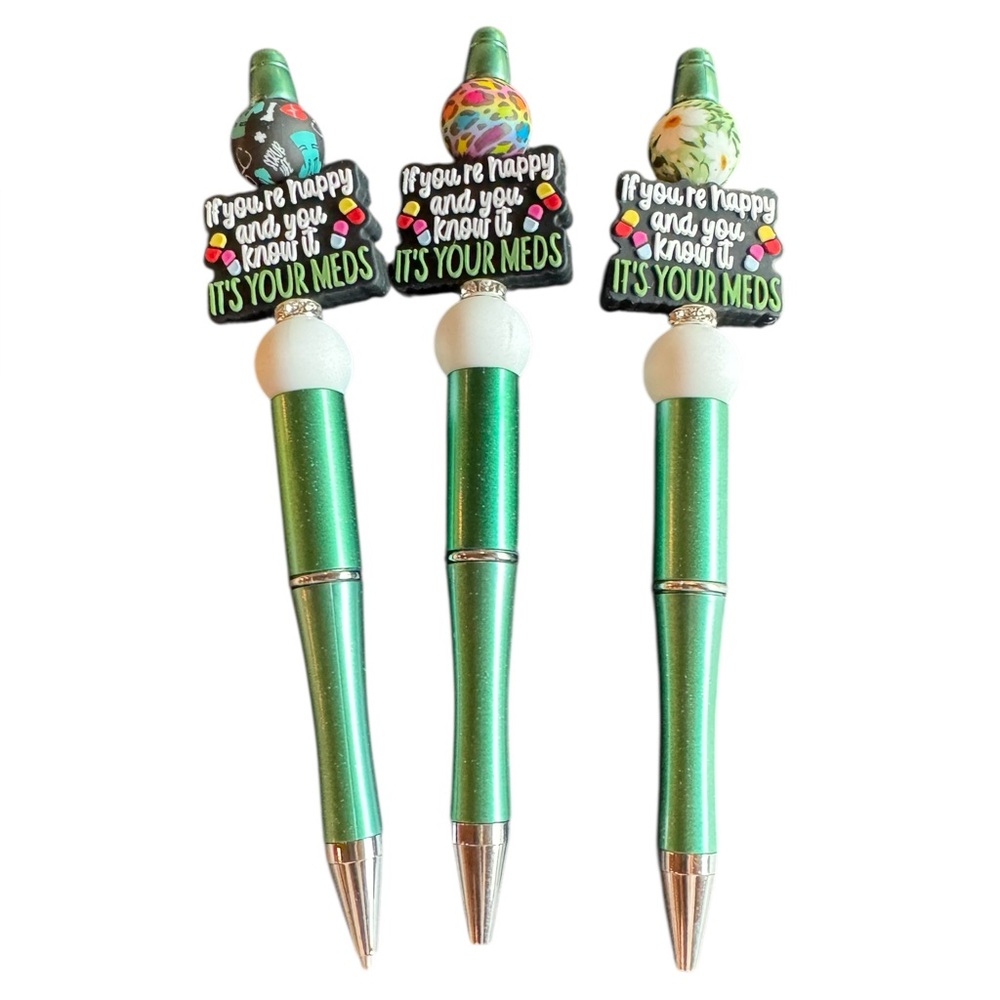 If Your Happy  Beaded Pen